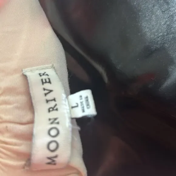 Moon River women’s large tiered maxi dress puff sleeve floral side tie - Picture 7 of 10